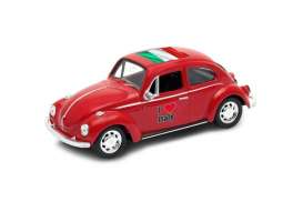 Volkswagen  - Beetle 1963 red - 1:34 - Welly - 42343ITr - welly42343ITr | Toms Modelautos