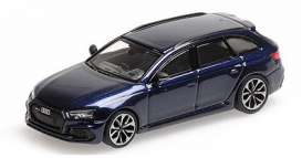 Audi  - RS4 2018 blue - 1:87 - Minichamps - 870018211 - mc870018211 | Toms Modelautos
