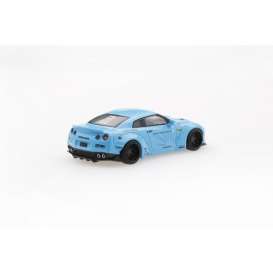 Nissan LB Works - GT-R R35 TYPE 1  2018 light blue - 1:64 - Mini GT - mgt00004L - MGT00004lhd | Toms Modelautos