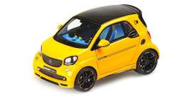 Smart Brabus - 2017 yellow - 1:43 - Minichamps - 437036260 - mc437036260 | Toms Modelautos
