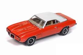 Pontiac  - Firebird 1969 red/white - 1:64 - Auto World - SP018A - AWSP018A | Toms Modelautos