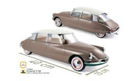 Citroen  - DS 19 1959 beige/silver - 1:12 - Norev - 121562 - nor121562 | Toms Modelautos