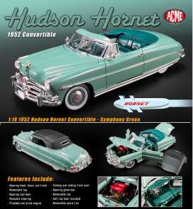 Hudson  - Hornet convertible 1952 green - 1:18 - Acme Diecast - 1807503 - acme1807503 | Toms Modelautos