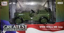 Willys Jeep - 1941 army green - 1:18 - Auto World - ML001A - AWML002A | Toms Modelautos
