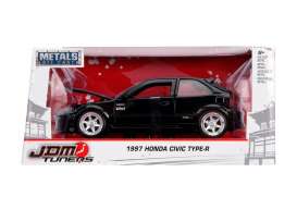 Honda  - Civic EK Type R 1997 glossy black - 1:24 - Jada Toys - 30719 - jada30719bk | Toms Modelautos