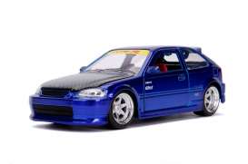 Honda  - Civic EK Type R 1997 candy blue - 1:24 - Jada Toys - 30929 - jada30929b | Toms Modelautos
