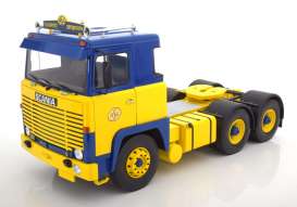 Scania  - LBT 141 *ASG* 1976 yellow/blue - 1:18 - Road Kings - 180011 - rk180011 | Toms Modelautos