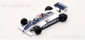 Brabham  - BT49C 1981 blue/white - 1:18 - Spark - 18S166 - spa18S166 | Toms Modelautos
