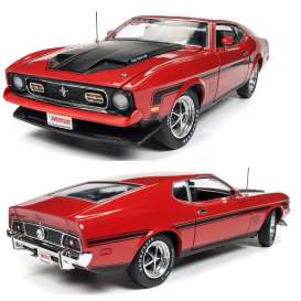 Ford  - Mustang Mach I 1971 red - 1:18 - Auto World - amm1150 - AMM1150 | Toms Modelautos