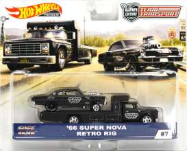 Chevrolet  - Super Nova on Retro Rig 1966 black - 1:64 - Hotwheels - mvFLF56-956C - hwmvFYT09 | Toms Modelautos