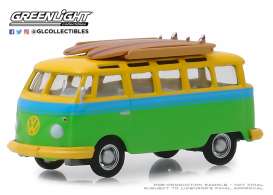 Volkswagen  - Samba 1964 green/yellow - 1:64 - GreenLight - 29960B - gl29960B | Toms Modelautos