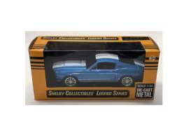 Shelby  - GT500 1967 blue/white - 1:43 - Shelby Collectibles - 14367bl - shelby14367bl | Toms Modelautos