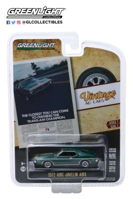 AMC  - Javelin 1972 green - 1:64 - GreenLight - 39020D - gl39020D | Toms Modelautos