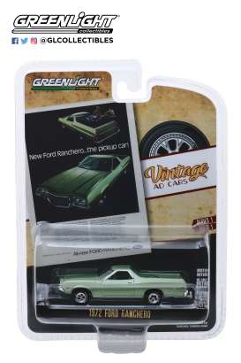 Ford  - Ranchero 1972 green - 1:64 - GreenLight - 39020E - gl39020E | Toms Modelautos