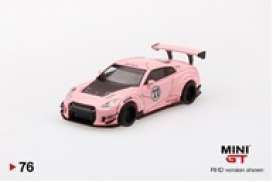 Nissan LB Works - GT-R R35 Type 2 pink - 1:64 - Mini GT - mgt00076-R - MGT00076rhd | Toms Modelautos