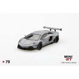 LB Works Lamborghini - Aventador grey - 1:64 - Mini GT - mgt00079-L - MGT00079lhd | Toms Modelautos
