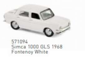 Simca  - 1000 GLS 1968 white - 1:87 - Norev - 571094 - nor571094 | Toms Modelautos