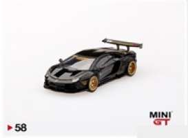 LB Works Lamborghini - Aventador black - 1:64 - Mini GT - mgt00058L - MGT00058lhd | Toms Modelautos