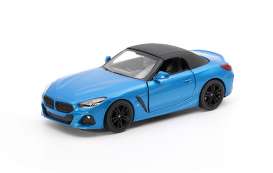 BMW  - Z4 2019 blue/black - 1:36 - Kinsmart - 5419W - KT5419Wb | Toms Modelautos