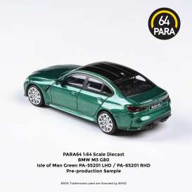 BMW  - M3 G80 2020 green - 1:64 - Para64 - 65201 - pa65201rhd | Toms Modelautos