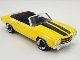 Chevrolet  - Chevelle Convertible Restomod 1970 yellow/black - 1:18 - Acme Diecast - 1805519 - acme1805519 | Toms Modelautos
