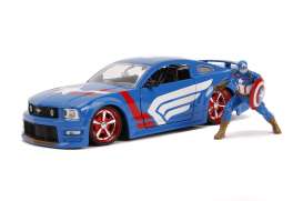 Ford  - Mustang GT 2006 blue/white/red - 1:24 - Jada Toys - 31187 - jada253225007 | Toms Modelautos