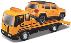 Jeep  - orange/black - 1:43 - Bburago - 31417 - bura31417 | Toms Modelautos