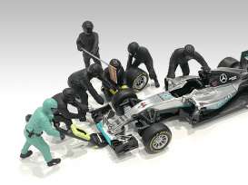 Figures diorama - Team Black #1 2020 silver - 1:43 - American Diorama - 38383 - AD38383 | Toms Modelautos