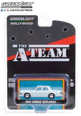 Dodge  - Diplomat 1981 light blue - 1:64 - GreenLight - 44865D - gl44865D | Toms Modelautos