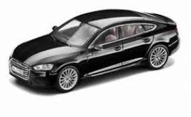 Audi  - A5 Sportback 2018 black - 1:43 - Audi - 5011605033 - audi05033A5bk | Toms Modelautos