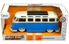 Volkswagen  - bus T1 1962 blue/white - 1:24 - Jada Toys - 99056 - jada99056 | Toms Modelautos