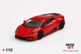 Lamborghini  - Huracan red - 1:64 - Mini GT - 00115R - MGT00115Rhd | Toms Modelautos