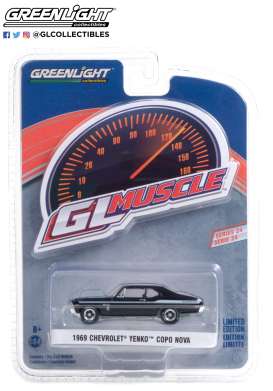 Chevrolet  - Yenko 1969 black - 1:64 - GreenLight - 13290A - gl13290A | Toms Modelautos