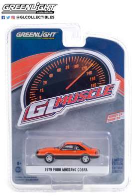Ford  - Mustang 1979 orange/black - 1:64 - GreenLight - 13290C - gl13290C | Toms Modelautos