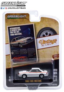 Ford  - Mustang 1980 white - 1:64 - GreenLight - 39060D - gl39060D | Toms Modelautos