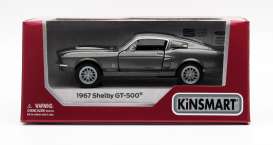 Shelby  - GT500 1967 grey/black - 1:36 - Kinsmart - KT5372Wgy | Toms Modelautos