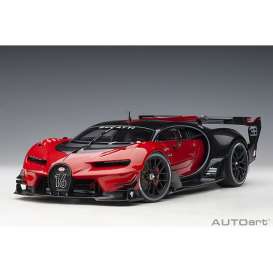 Bugatti  - Vision GT italian red/black carbon - 1:18 - AutoArt - 70988 - autoart70988 | Toms Modelautos