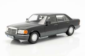 Mercedes Benz  - SEL 1985 black - 1:18 - iScale - 1180000058 - iscale1180058 | Toms Modelautos