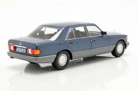 Mercedes Benz  - SEL 1985 blue - 1:18 - iScale - 1180000060 - iscale1180060 | Toms Modelautos