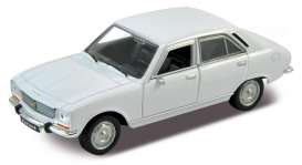 Peugeot  - 504 1975 white - 1:34 - Welly - 42394 - welly42394w | Toms Modelautos