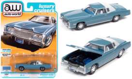 Cadillac  - Eldorado 1975 blue - 1:64 - Auto World - SP070B - AWSP070B | Toms Modelautos
