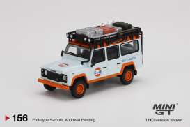 Land Rover  - Defender 110 gulf blue/orange - 1:64 - Mini GT - 00156-L - MGT00156lhd | Toms Modelautos