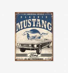 Tac Signs  - Mustang white/blue/rusty - Tac Signs - D1813 - tacD1813 | Toms Modelautos