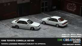 Toyota  - Corolla AE100 1996 white - 1:64 - BM Creations - 64B0120 - BM64B0120rhd | Toms Modelautos