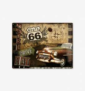 Tac Signs 3D  - Route 66 black/brown/rusty - Tac Signs - NA23147 - tac3D23147 | Toms Modelautos
