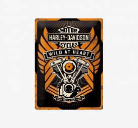 Tac Signs 3D  - Harley Davidson black/orange - Tac Signs - NA63310 - tac3D63310 | Toms Modelautos