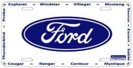 Funny Plates  - Ford white/blue - Tac Signs - LP500 - funLP500 | Toms Modelautos
