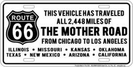 Funny Plates  - Route 66 white/black - Tac Signs - SLR6MR - funSLR6MR | Toms Modelautos