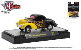 Willys  - Coupe 1941 black/yellow/red - 1:64 - M2 Machines - 31600GS10 - M2-31600GS10 | Toms Modelautos