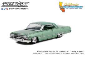Chevrolet  - Impala 1963 green - 1:64 - GreenLight - 63010B - gl63010B | Toms Modelautos